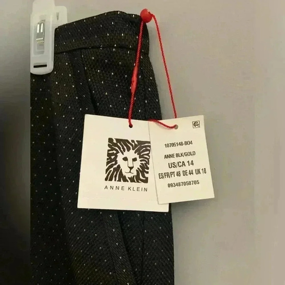 Woman’s Anne Klein Black and Gold Studded Pencil Skirt Size 14 BNWT - Picture 7 of 8